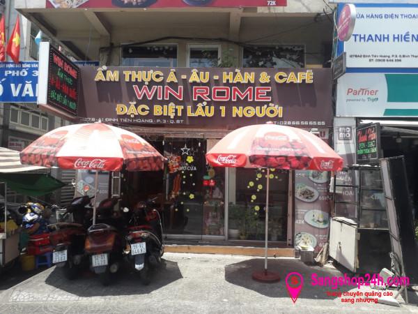 Sang nhanh quán ẩm thực Á - Âu - Hàn & Cafe mặt tiền đường Đinh Tiên Hoàng, quận Bình Thạnh.