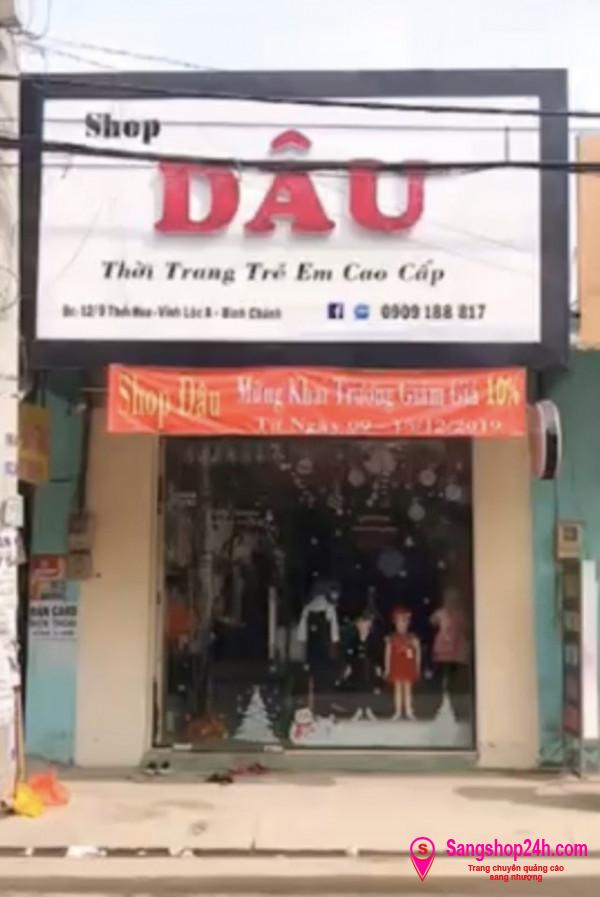 Sang shop thời trang mặt tiền đường Thới Hòa, Vĩnh Lộc A, huyện Bình Chánh. 