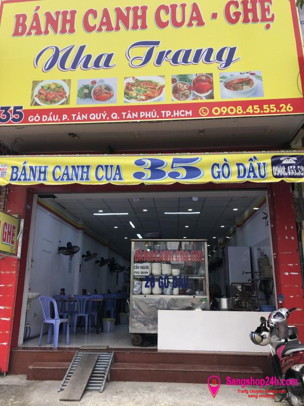 Sang nhượng cửa hàng bánh canh cua - ghẹ Nha Trang mặt tiền đường Gò Dầu, phường Tân Quý, quận Tân Phú.